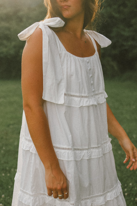 'Lia' Maxi Dress in White