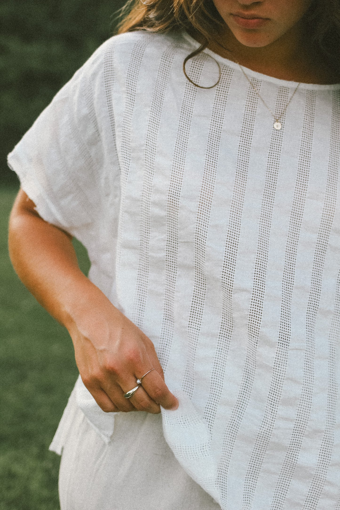 'Bay' Cotton Top in White
