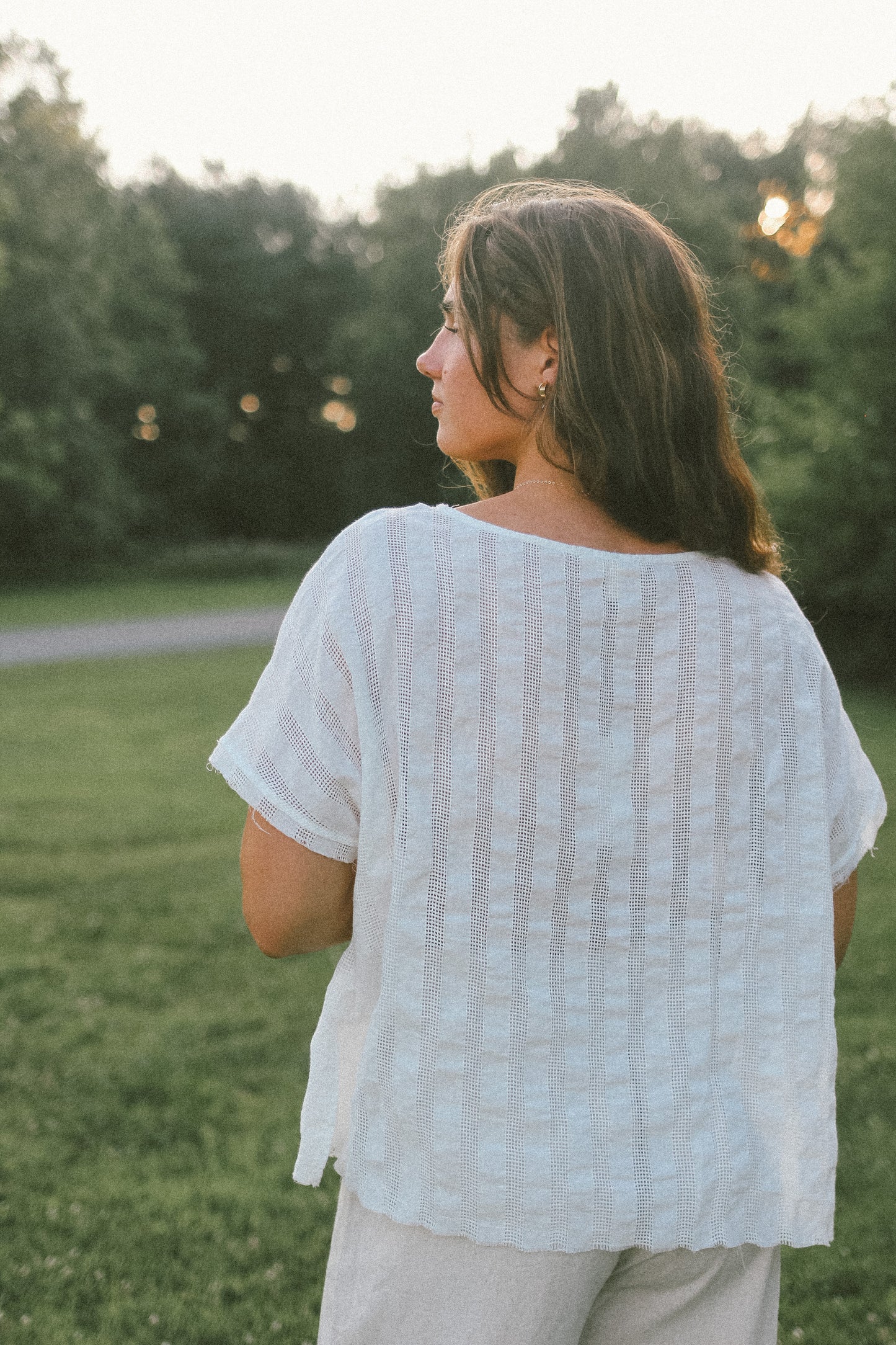 'Bay' Cotton Top in White