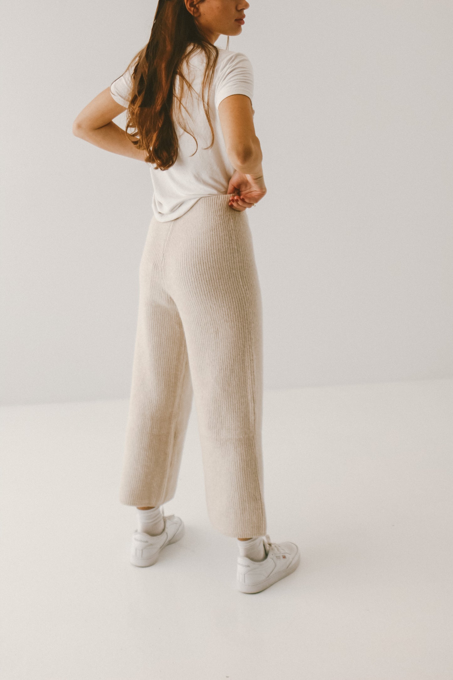 'Dune' Sweater Pants in Beige