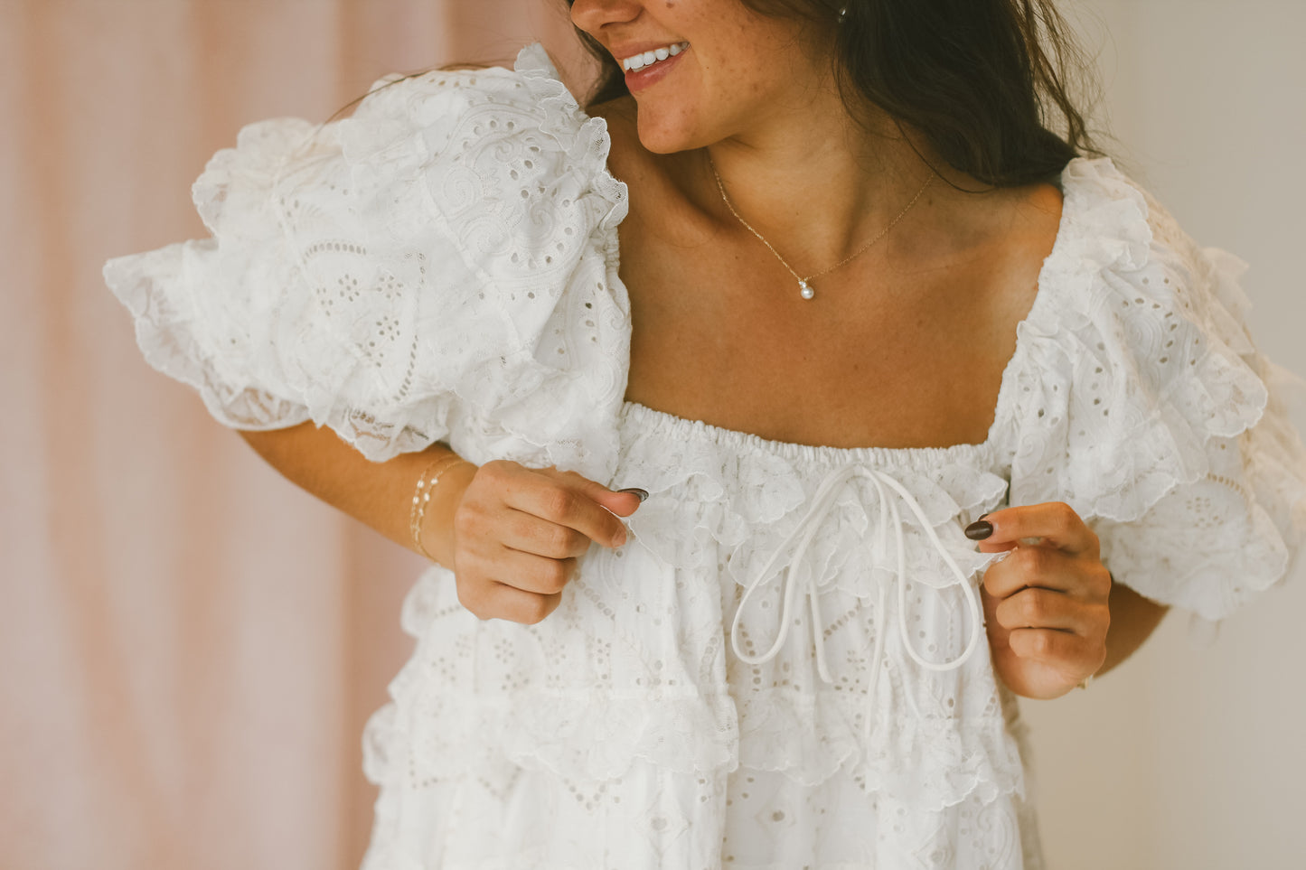 'Avril' Dress in Cream