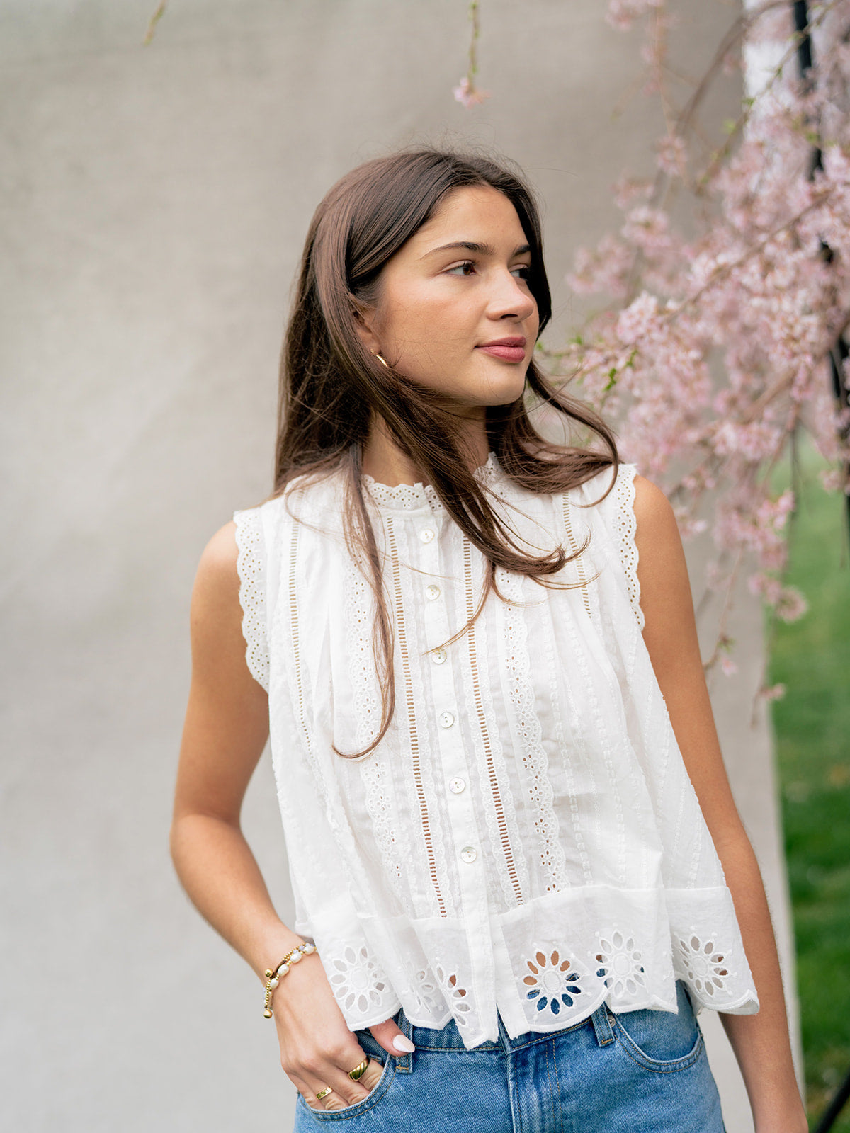 'Jasmine' Top in White