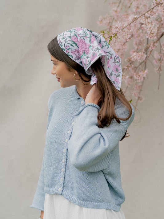 Cotton Scarf in White